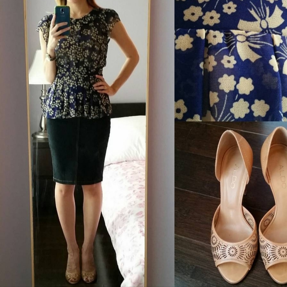 Forever 21 peplum floral top